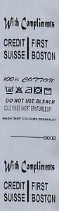 satin wash care label